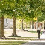 Oglethorpe University students on campus at the university